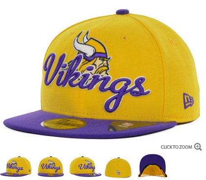 Minnesota Vikings New Era Script Down 59FIFTY Hat 60d01